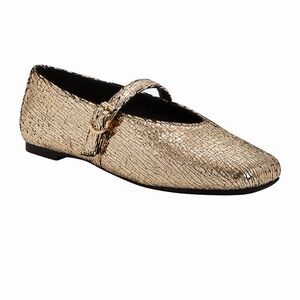 Katy Perry Collections Metallic Gold Mary Jane Flats